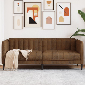 Sofa Brown Faux suede leather (100% polyester), plywood...