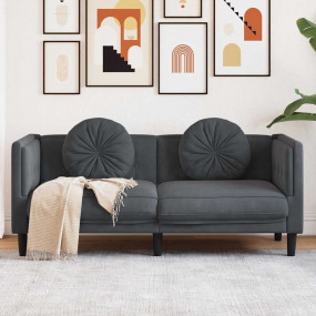 Sofa Dark Grey Velvet (100% polyester), plywood, solid ...