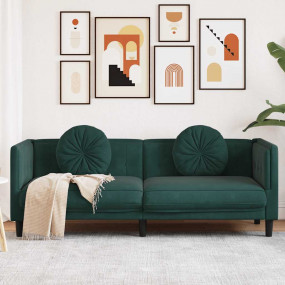 Sofa Dark Green Velvet (100% polyester), plywood, solid...