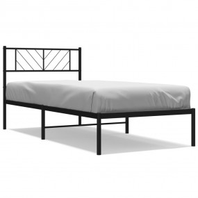 Metal Bed Frame Black Powder-coated steel Twin Bed Fram...