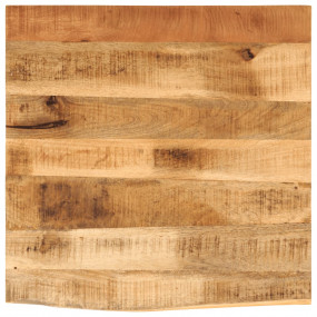 Table Top Natural wood tone Solid mango wood 23.6x23.6 ...