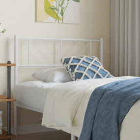 Headboard White Powder-coated steel Twin Bed Classic/Tr...
