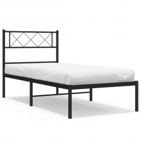 Metal Bed Frame Black Steel Twin Modern Durable
