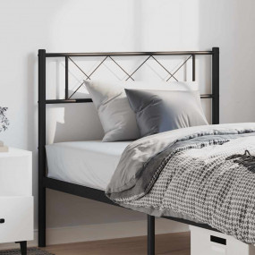 Headboard Black Steel Twin Bed Durable Headboard Rectan...