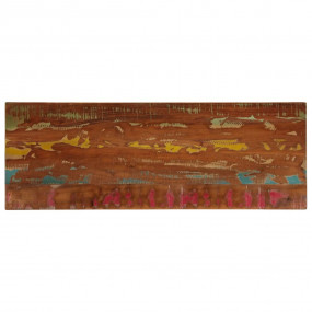 Table Top Mixed Color Finish Solid reclaimed wood 55.1 ...