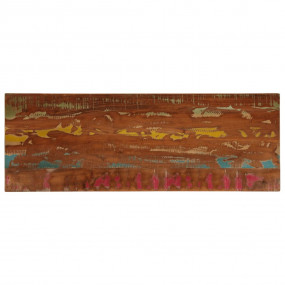 Table Top Mixed Color Reclaimed Wood 55.1 x 23.6 in Dur...