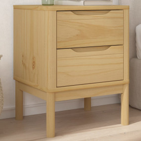 Bedside Cabinet Wax brown Solid pine wood Small Bedside...