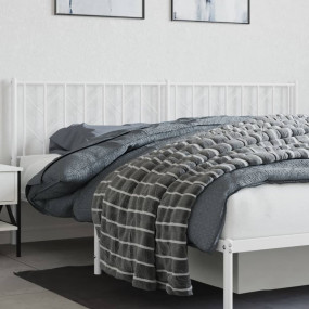 Headboard White Steel Double Double Metal Headboard Rec...