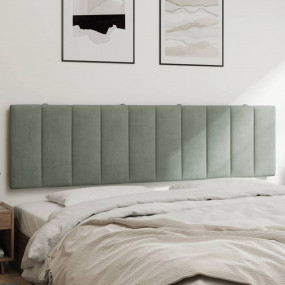 Headboard Cushion Light gray Velvet 72.0 in wide Remova...