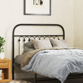 Headboard Black Steel Tall Single Bed Classic/Tradition...