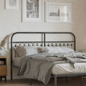 Headboard Black Steel 59 in mattress width Pretty Desig...
