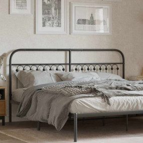 Headboard Black Steel Full Durable Black Headboard