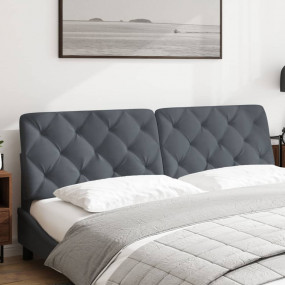 Headboard Cushion Dark Grey Velvet, Foam King Removable...