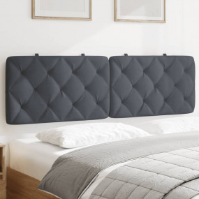 Headboard Cushion Dark Grey Velvet (100% polyester) Que...