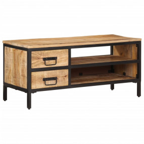 TV Cabinet Natural Solid mango wood with a natural fini...