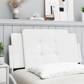Headboard Cushion White Faux Leather 39.4 in Detachable