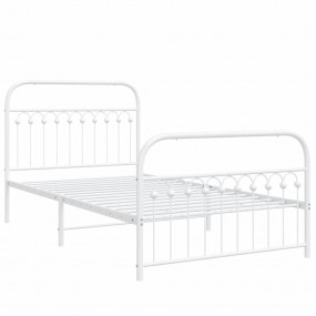 Bed Frame White Steel Twin Bed Frame Rectangular