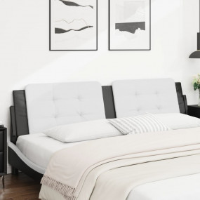 Headboard Cushion White and Black Faux leather, Foam 76...