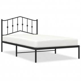 Bed Frame Black Powder-coated Steel Twin Bed Frame Rect...