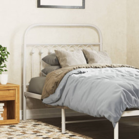 Headboard White Steel Tall Single Durable Bed Headboard
