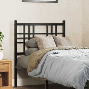 Headboard Black Steel Tall Single Bed Classic/Tradition...