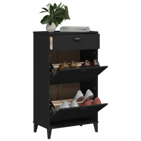 Shoe Storage Black Engineered wood, Plastic Medium Shoe...