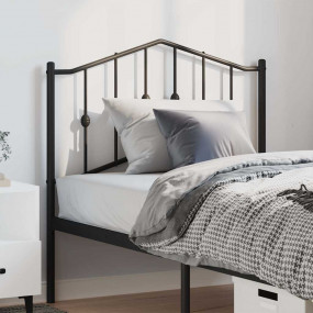 Headboard Black Powder-coated steel Twin Classic/Tradit...