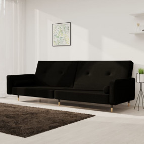 Sofa Bed Black Velvet 86.6 x 33.3 x 27.2 in