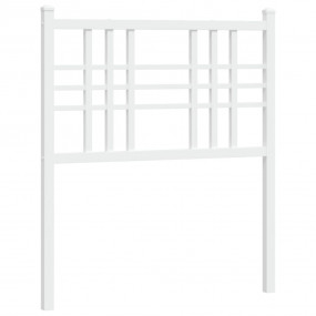 Headboard White Steel Twin Bed Sturdy Metal Headboard