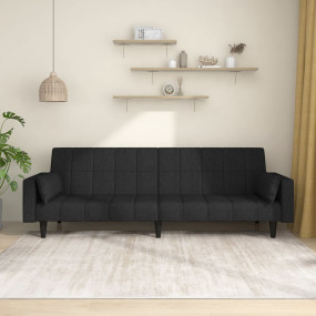 Sofa Bed Black Fabric (100% polyester)