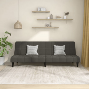 Sofa Bed Dark Grey Velvet (100% polyester), wood, foam ...