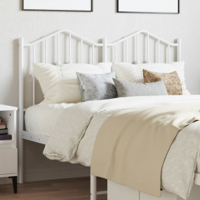 Headboard White Steel Standard Double Durable Headboard