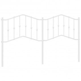 Headboard White Powder-coated steel 70.9 in Durable Hea...