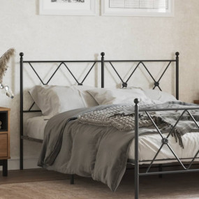 Headboard Black Steel 54 in wide Classic/Traditional