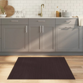 Rug Dark Brown Bamboo 39.4x39.4 in Rug Square Modern