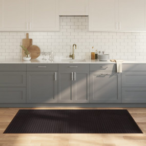 Rug Dark Brown Bamboo, Polypropylene 39.4 x 78.7 in Bam...