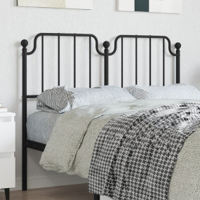 Headboard Black Steel 47.2 in width suitable for double...