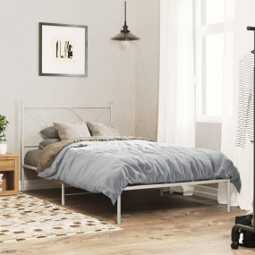 Bed Frame White Powder-coated steel Single Durable Bed ...