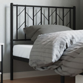 Headboard Black Powder-coated Steel Twin Classic/Tradit...