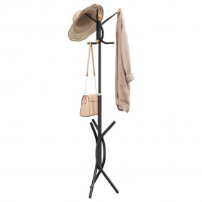 Coat Stand Black Powder-coated iron Standard Hooks Coat...