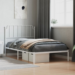 Bed Frame White Steel King Single Bed Frames Rectangula...