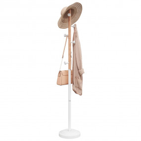 Coat Stand White Powder-coated iron, solid beech wood
