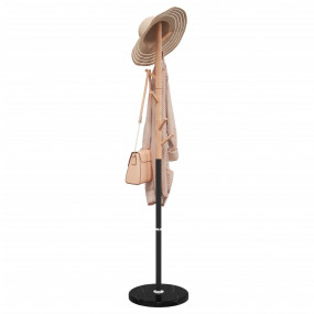 Coat Stand Black Powder-coated iron, solid beech wood, ...