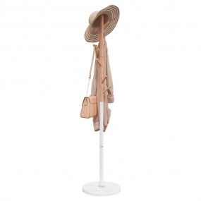 Coat Stand White Powder-coated iron, solid beech wood, ...