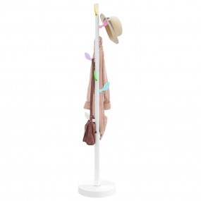 Coat Stand White Powder-coated Iron 67.7 inches tall Du...