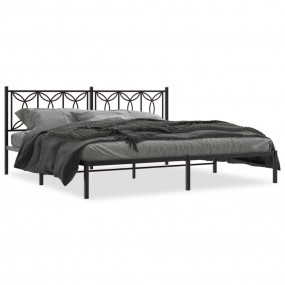 Bed Frame Black Steel 79 x 79 in Bed Frame Rectangular ...