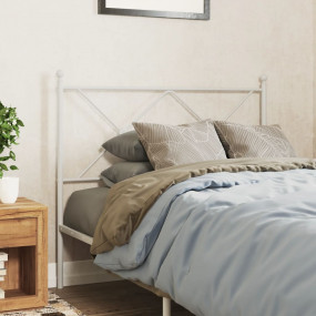 Headboard White Steel Tall Single Bed Classic/Tradition...