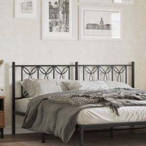 Headboard Black Steel Tall Durable Black Headboard