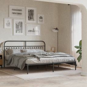 Bed Frame Black Steel 72x84 in Tough Bed Frame Rectangu...