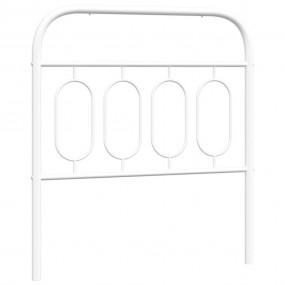 Headboard White Steel Tall Single Bed Durable Headboard